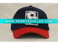 cotton baseball cap hat black/red