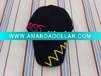 Wholesale cotton baseball cap hat black