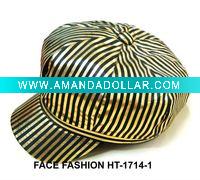 stripe newsboy hat