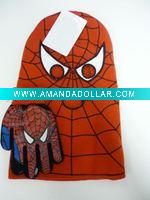 Wholesale Boy's knitted new style spider man funny hat set