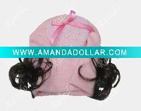 Wholesale 2011 Pink Woolen Baby girls Hats