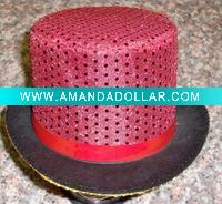 small paillette top hat
