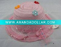 Wholesale paper straw hat/ladies polyester straw hat/100 cotton knitted hat
