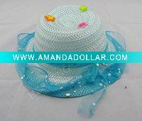 Wholesale foldable straw hat/natural straw hat/100 cotton knitted hat