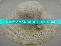 Wholesale white cotton ladies hats/fashion ladies trendy hats/100% cotton knitted hat