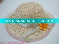 Children's straw beach hat