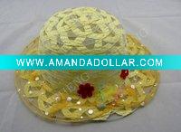 paper straw hats/natural straw beach hats/girls straw hats