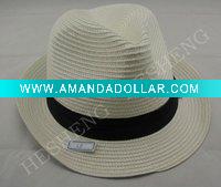 Wholesale promotional straw hat/crochet straw hats/black top hat