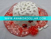 lady straw beach hat/natural straw beach hats/girls straw hats