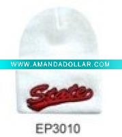 Wholesale 2010 fashion white knit winter hat
