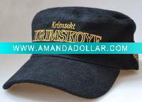 embroidered cotton army hat