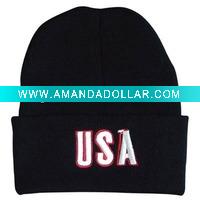 Wholesale 100% acrylic promotional knitting hat
