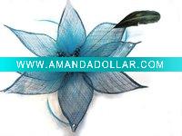 Wholesale fashion fibre flower hair clip