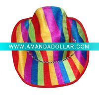 Wholesale Rainbow cowboy hat for gay pride