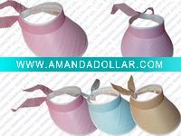 Wholesale BACK BOW VISOR POLY VISOR SATIN VISOR FASHION VISOR