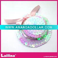 Stylish pink Mini small hat