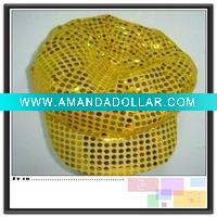 yellow shining party hat