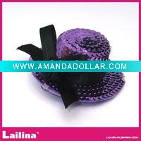small art purple hat