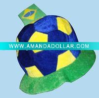 Brazil design football fans hat