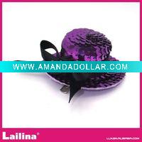 Wholesale hot selling Purple small straw hat