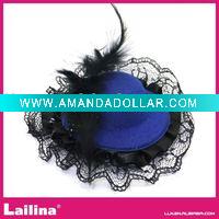 Wholesale fashion small dark blue hat