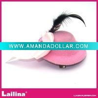 Wholesale Pink hair clip small hats