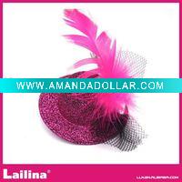 Wholesale Rose red women small hat