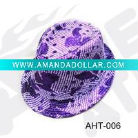 Wholesale fashion purple paillette party hat