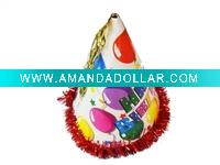 Wholesale Fringed Foil Party Hats ,birthday party hats,balloon hats