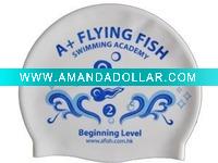 Wholesale Full-color print silicone swim cap