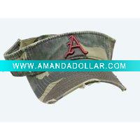 Wholesale camouflage visors with nice 3d embroidery on front