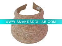 Wholesale Paper straw sun visor / lady summer cap