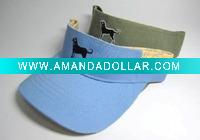 Wholesale 100% cotton sun visor cap