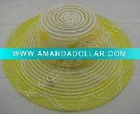 Yellow summer hat/Polyester&cotton hat for lady/hat for beach