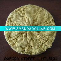 knitted beret hat