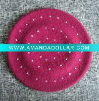 Wholesale knitted beret hat