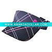 checked sun visor cap