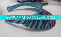 Cotton knit PVC clip visor with print