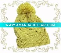 Wholesale 100% Acrylic Twill Knitted Warm Cap
