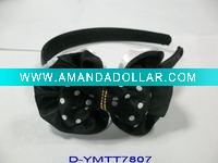 Satin Covered Black Flower Headbands