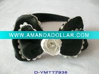 Wholesale Satin Covered Black Hair Band