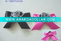 Fashion ribbon and zipper flower iron brooch