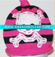 Wholesale Hand-knitted Wool Yarn Children Cartoon Hat