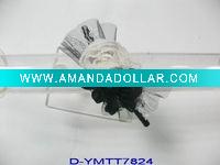 Wholesale Satin Covered Black Flower Alice Band