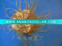 Wholesale fashion handmade flower with ostich feather