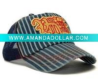 cotton stripe trucker caps