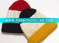 patterned knitted hat