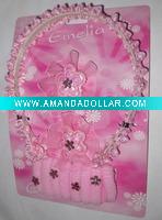 Wholesale fashion children jiwelry set/headband,bracelet,necklace,and hair claw set