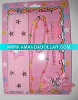 Wholesale fashion children jiwelry set/headband,bracelet,necklace,and hair claw set