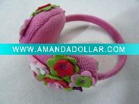 Wholesale Colorful flower girls knitted earmuff